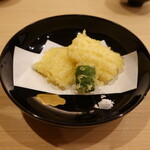 すし処 睦月 - とうもろこしの天ぷら、万願寺唐辛子