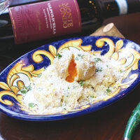 Smoked potato salad with soft-boiled egg