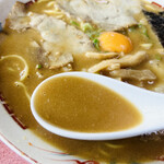 大久ラーメン - 大盛みそラーメン生玉子入