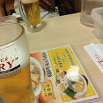餃子の王将 - 生ビール465円×２（税込）