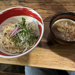 麺場 ハマトラ - 夏麺　サバ塩煮とイワシ小羽煮干し出汁の冷つけ麺