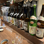 HuQu - 日本酒（飲んだお酒たちを並べてる途中）