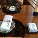 梢 - テーブルの上セッテング