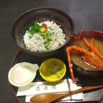 Shirasu To Ise Ebi No Chuubei - 釜揚げシラス丼と伊勢海老の味噌汁