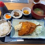 山安食堂 - アジフライ定食　1000円