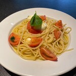 Tomato, basil and mozzarella cheese checca sauce