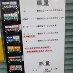 ラーメン二郎 - メニュー＆麺量
