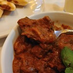 インディアンレストラン西麻布 by KENBOKKE - お肉はゴロゴロ入っています。