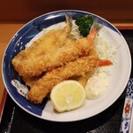花友食堂 - エビとキスのフライ