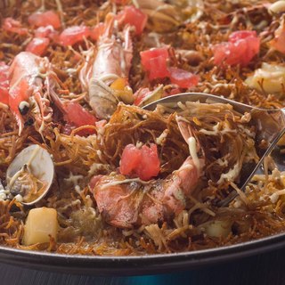 Paella made with sea bream soup