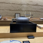 鮨旬美西川 - 店内　海老茹で釜