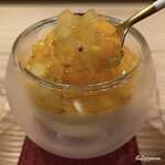 御料理 寺沢 - マンゴーとゴールデンキウイのブラマンジェ