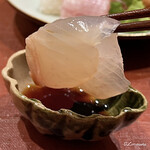 御料理 寺沢 - 星鰈を割醤油で