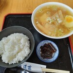 そば処 遠藤 - ラーメン　ライス大盛
