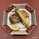 御料理 寺沢 - のどぐろに幼雌穂の炭火焼