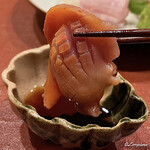 御料理 寺沢 - 赤貝を割醤油で