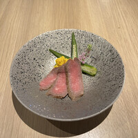 鉄板焼 grow 六本木店 - 黒毛和牛の昆布締め