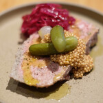 ab restaurant - ランチコース 5000円 の厚切りパテドカンパーニュ