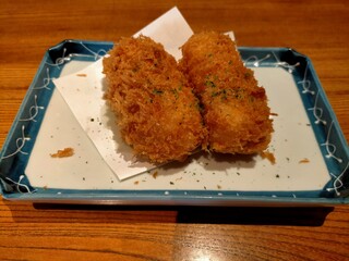 秋葉原魚金 - お通し（クリームコロッケ）500円×2＝1000円