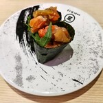 回転寿司 みさき - 漬け胡麻海鮮軍艦　170円