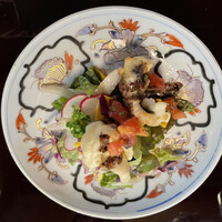 からすみ蕎麦 月と松 - 穴子と鎌倉野菜のサラダ