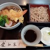 入新井 愛知家 - 料理写真:梅定食（天ぷらそばともりそば）