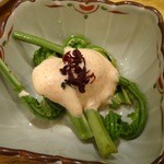 旬味ひげ - 2013.5こごみの明太マヨソース添え