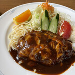 レストラン橋 - デミグラスソースたっぷりチーズハンバーグ