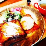 Kamikouchi Azusa Kohi - 信州ミルクのとろける厚切りフレンチトーストセット(スープ付)ドリンク料金+￥750