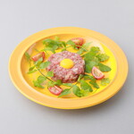 Tasty! Horse meat tartare - with baguette-