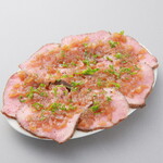 Cow tongue carpaccio -homemade sauce-