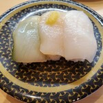 はま寿司 - イカ3種盛り(ヤリイカ、真イカ、真イカ大葉漬け)