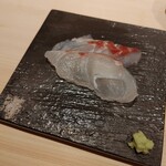 Sushi Kiraku - 真鯛　塩と山葵で