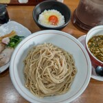 池田麺彩 - 注文しょうゆつけ麺＆玉子かけご飯