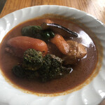 Supu Kare Kamui - チキン野菜カレーのアップ