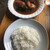 スープカレー カムイ - 料理写真:チキン野菜カレーの全容(テーブルが狭いので横に並べられない)