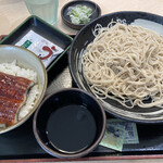 ゆで太郎 - 7月に入って、ミニ鰻丼セット、そば大盛り！
