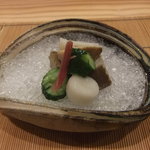 温味 - 2013/08　蒸鮑　ずいき　白玉　きゅうり