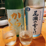 日本酒と肴 あらばしり - 上喜元  特別純米  辛口
      尾瀬の雪どけ  夏吟  純米大吟醸
      