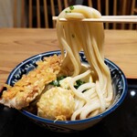 難波千日前 釜たけうどん - ちく玉天ぶっかけ