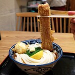 難波千日前 釜たけうどん - ちく玉天ぶっかけ