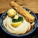 難波千日前 釜たけうどん - ちく玉天ぶっかけ