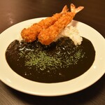 Fried shrimp black curry