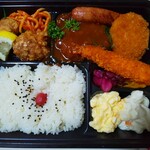 Big弁 - 洋風幕の内弁当　メインおかずの種類の多さっ！！