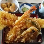 かん七 - ミックス天丼（海老と穴子）1430円