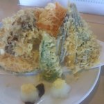 手打ちうどん・そば　一心庵 - 野菜天盛り合わせ　710円