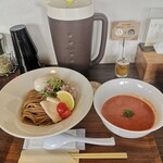 鶏×麦 らら - トマトのつけ麺　トマトのお誘い２です！