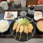 Kushiage To Tedukuri Ryouri Bakubaku - 串揚げ定食