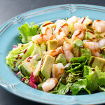 Chopped shrimp and avocado salad