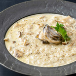 Creamy oyster and mushroom risotto